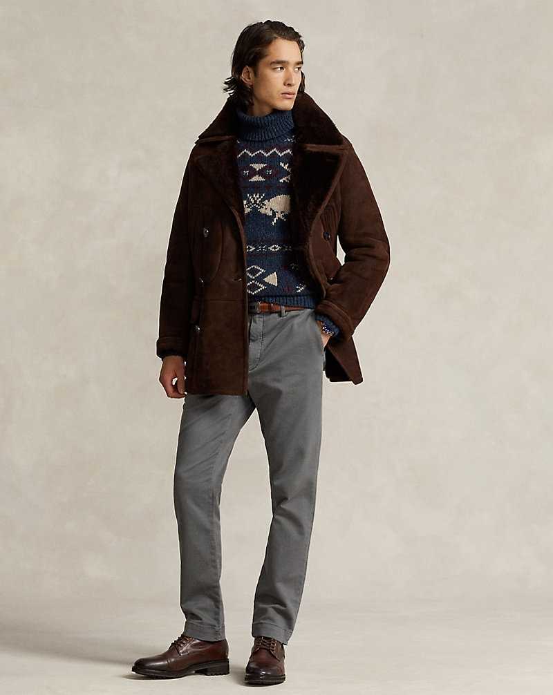 Pantalones Ralph Lauren Stretch Slim Fit Knitlike Chino Hombre Metal Oscuro | PUNRZYM-80 - vista 1