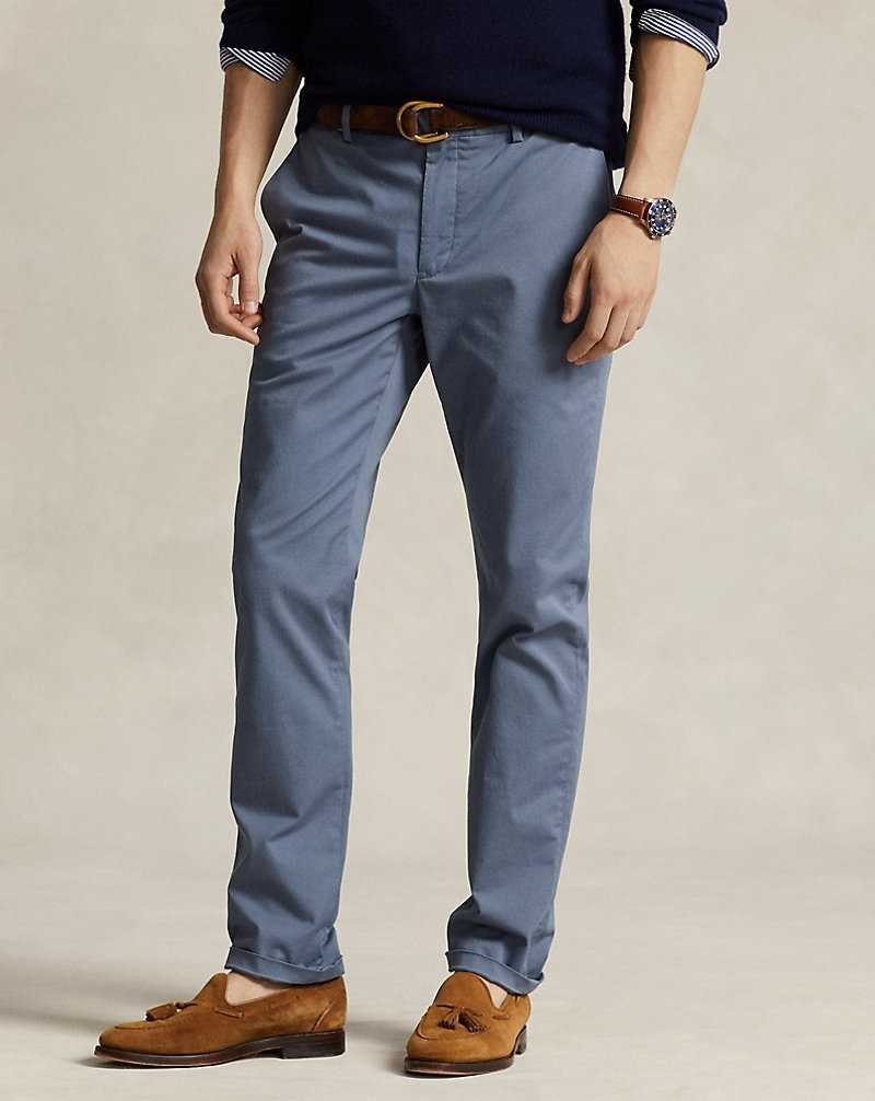 Pantalones Ralph Lauren Stretch Slim Fit Chino Hombre Azules | ZPBGKNT-94 - vista 3