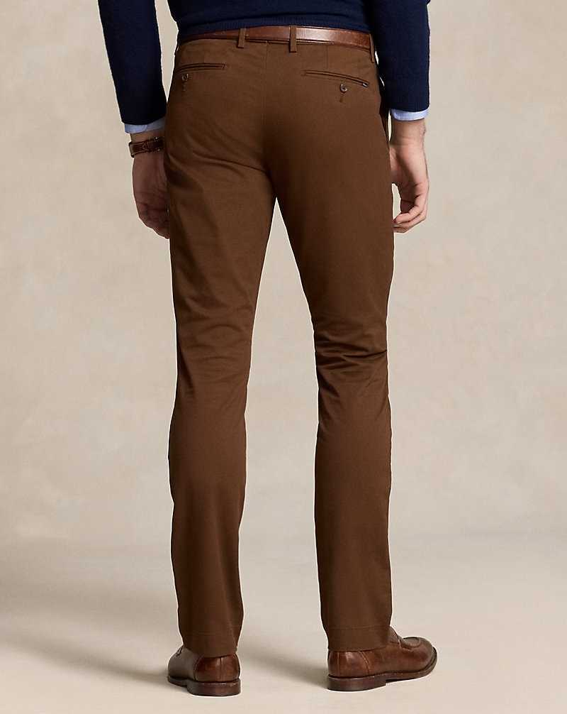 Pantalones Ralph Lauren Stretch Slim Fit Chino Hombre Marrom | LEBSKWT-68 - vista 4