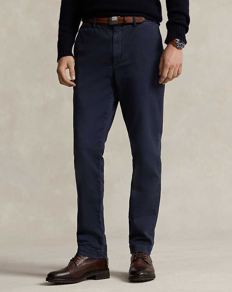 Pantalones Ralph Lauren Stretch Slim Fit Knitlike Chino Hombre Azul Marino | JACUPWE-60 - vista 3