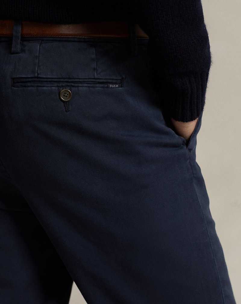 Pantalones Ralph Lauren Stretch Slim Fit Knitlike Chino Hombre Azul Marino | JACUPWE-60 - vista 5