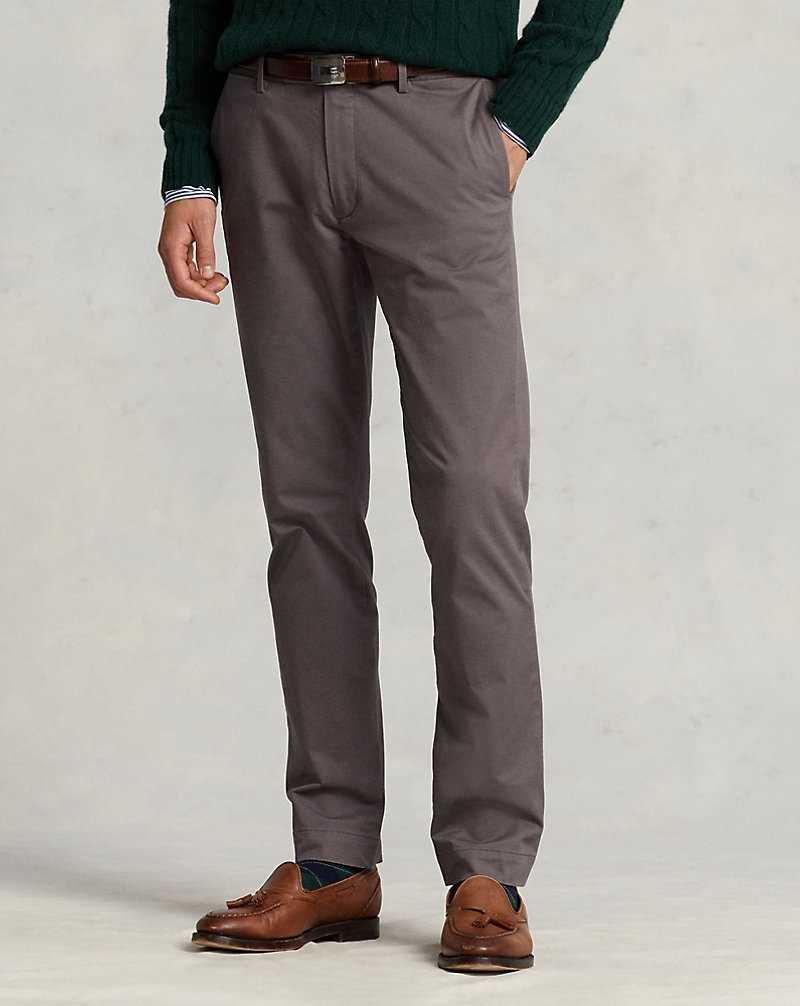 Pantalones Ralph Lauren Stretch Slim Fit Chino Hombre Grises | QFAOIDZ-91 - vista 3