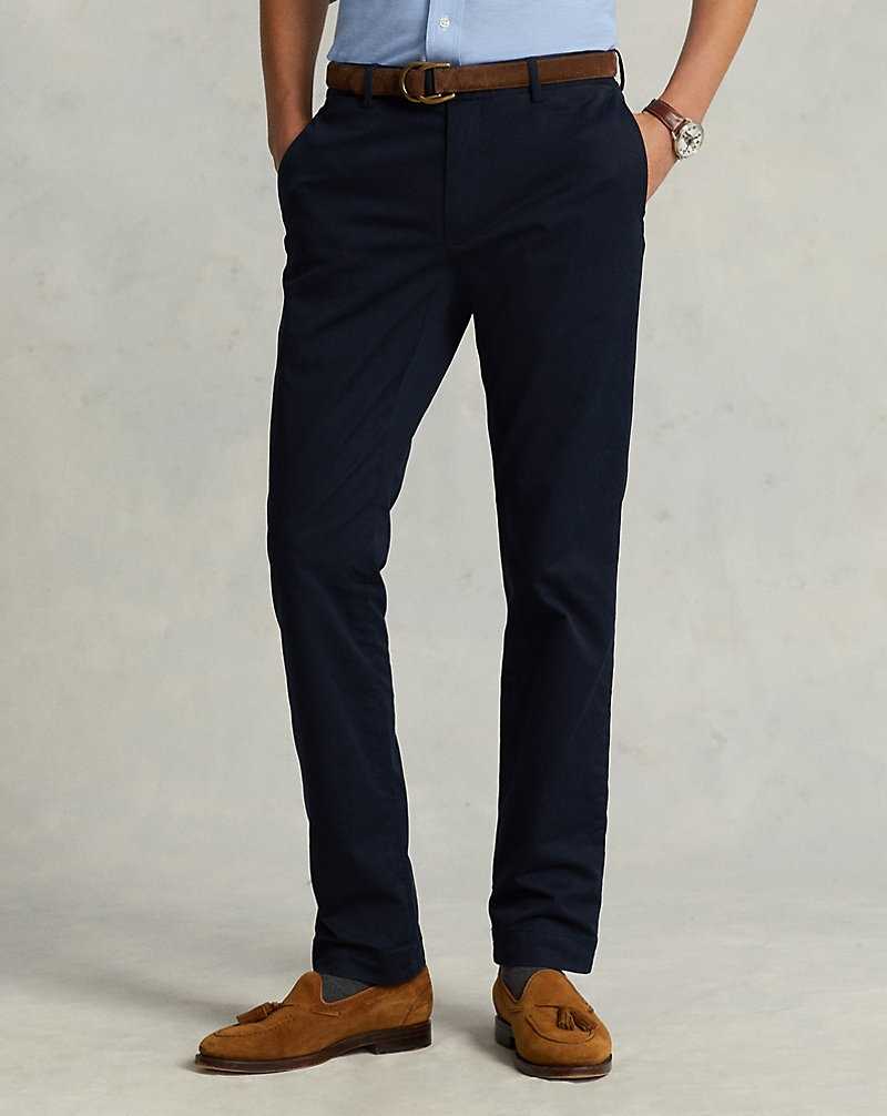 Pantalones Ralph Lauren Stretch Slim Fit Chino Hombre Azul Marino | MNVAFPE-78 - vista 3