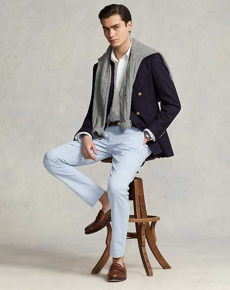 Pantalones Ralph Lauren Stretch Slim Fit Chino Hombre Azules | PCMIQSX-10 - vista 1