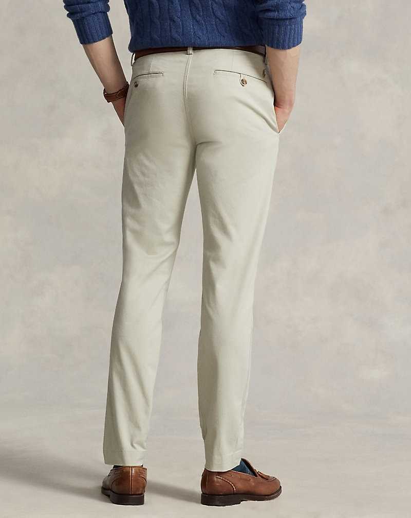 Pantalones Ralph Lauren Stretch Slim-Fit Twill Hombre Classic Stone | TIKEXBU-10 - vista 4
