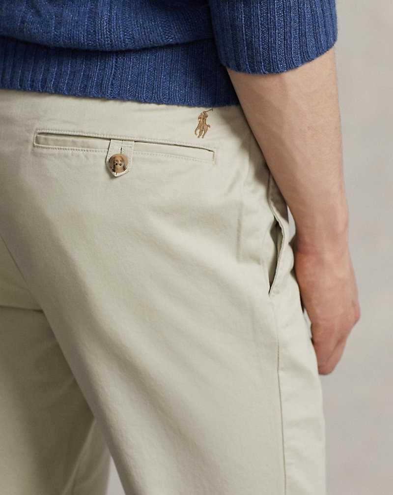Pantalones Ralph Lauren Stretch Slim-Fit Twill Hombre Classic Stone | TIKEXBU-10 - vista 5