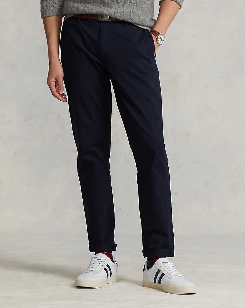 Pantalones Ralph Lauren Stretch Straight Fit Chino Hombre Azul Marino | AZDQFJU-58 - vista 3