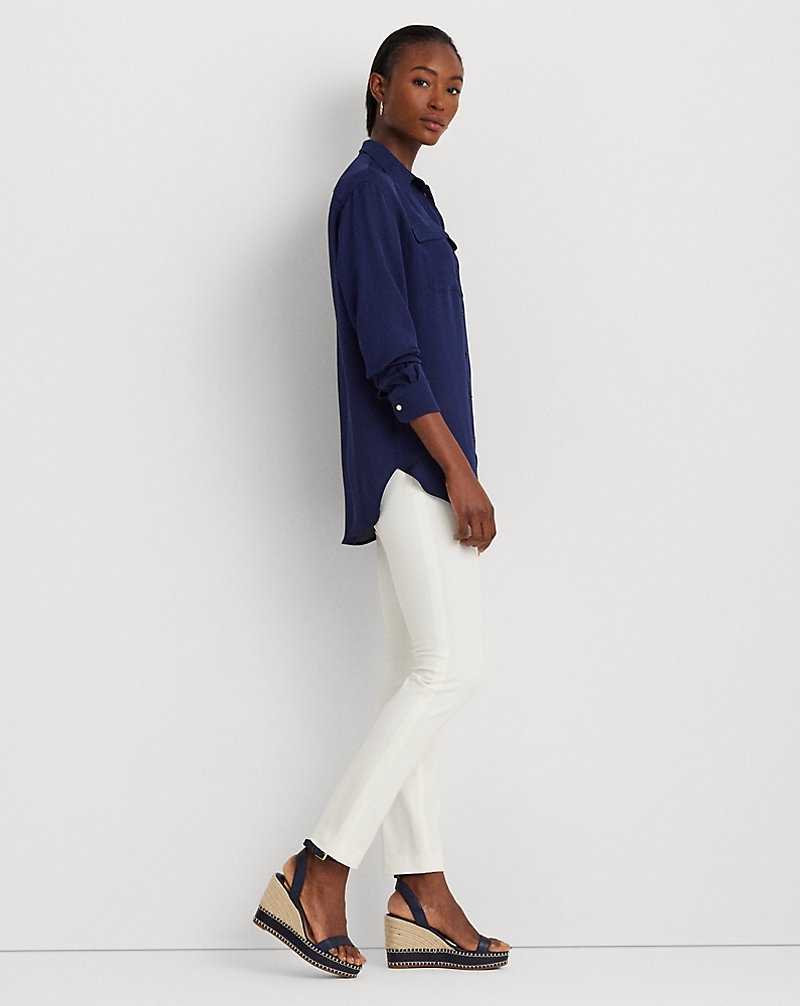 Pantalones Ralph Lauren Stretch Twill Skinny Mujer Blancos | GIRTQKH-01 - vista 1