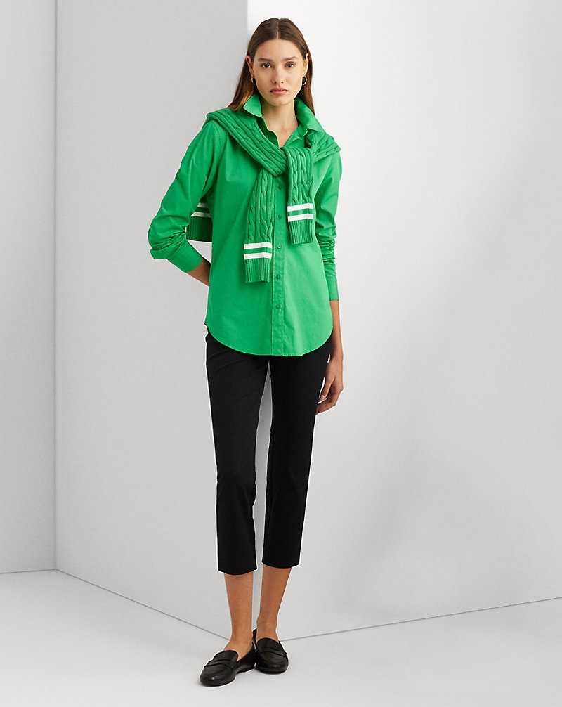 Pantalones Ralph Lauren Stretch Twill Skinny Crop Mujer Negros | CZBPWDH-70 - vista 1