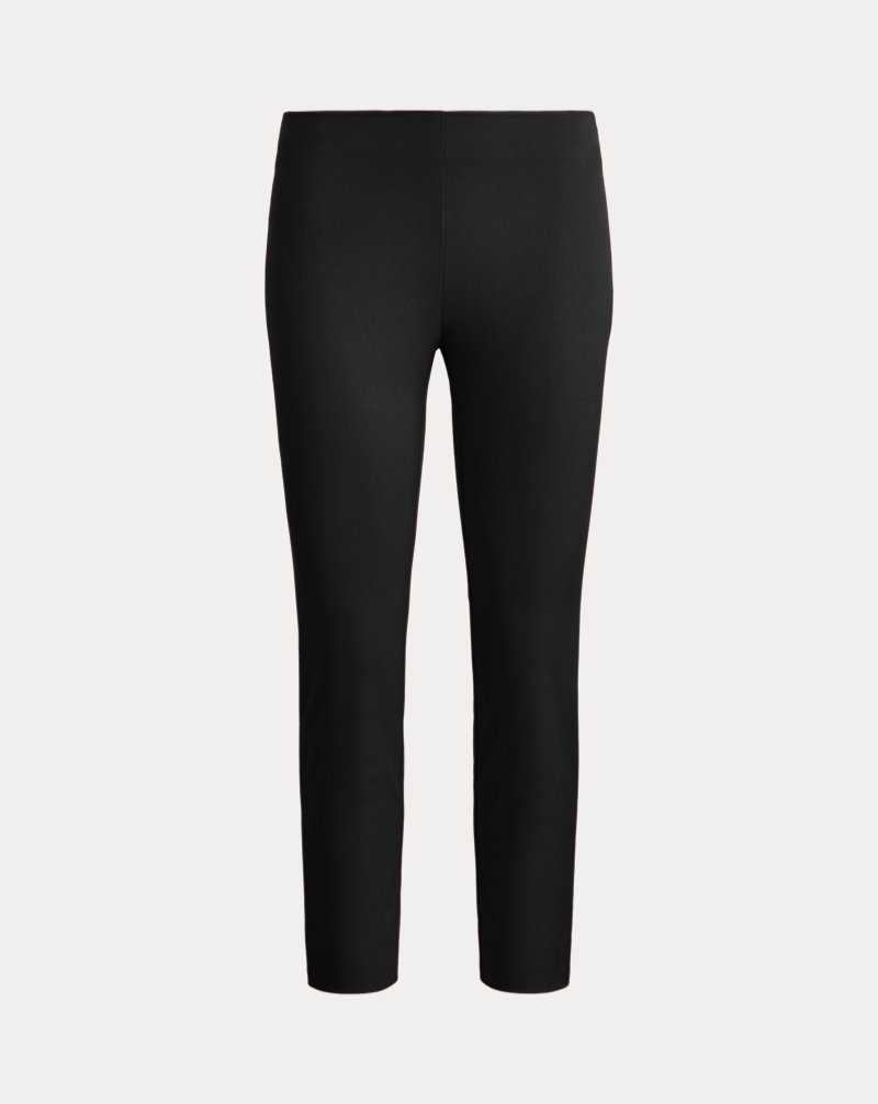 Pantalones Ralph Lauren Stretch Twill Skinny Crop Mujer Negros | CZBPWDH-70 - vista 2