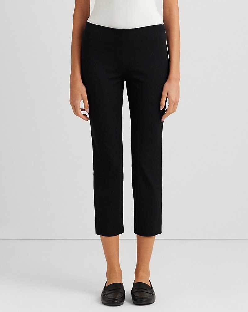 Pantalones Ralph Lauren Stretch Twill Skinny Crop Mujer Negros | CZBPWDH-70 - vista 3
