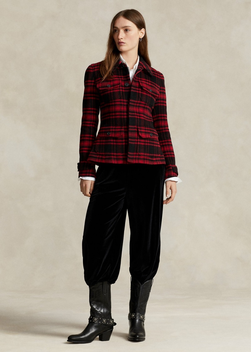 Pantalones Stretch Velvet Balloon Pant Mujer Negros | QDCH01985 - vista 1