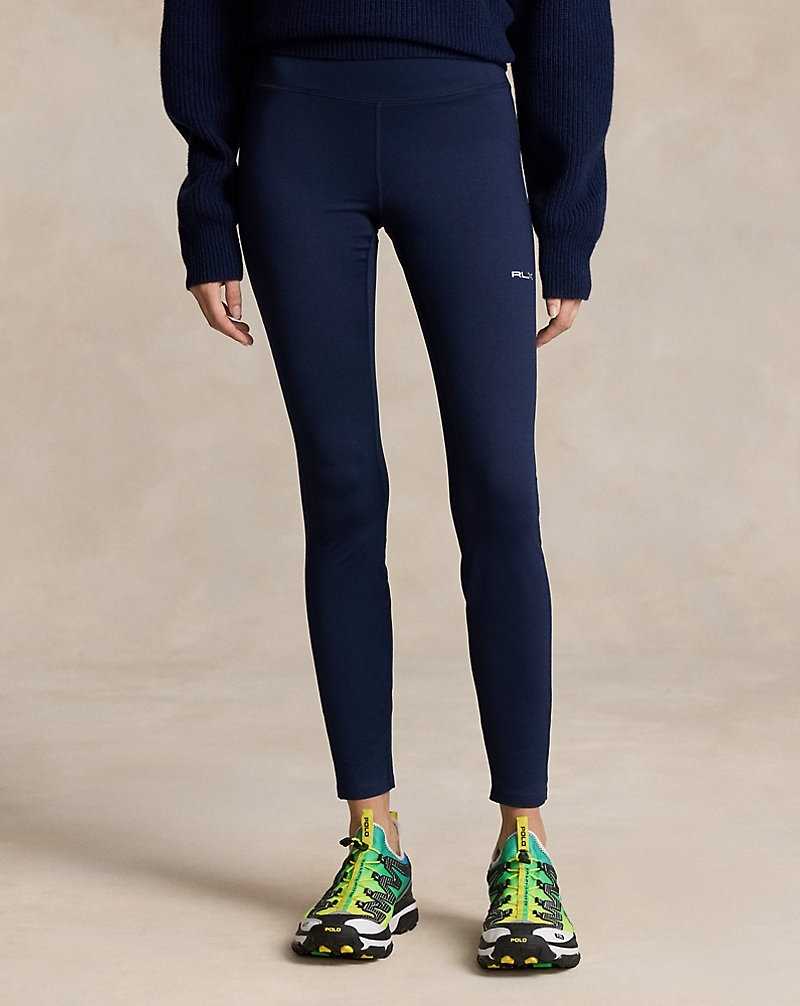 Pantalones Ralph Lauren Sueded Jersey Performance Legging Mujer Azul Marino | CWQPSVK-91 - vista 3