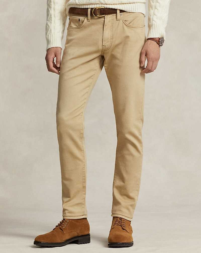 Pantalones Ralph Lauren Sullivan Slim Knitlike Chino Hombre Kaki | PZOYCUV-05 - vista 3