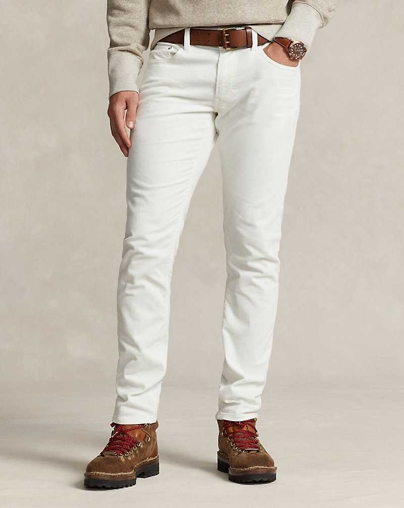 Pantalones Ralph Lauren Sullivan Slim Stretch Corduroy Hombre Blancos | OYWBTCJ-24 - vista 3