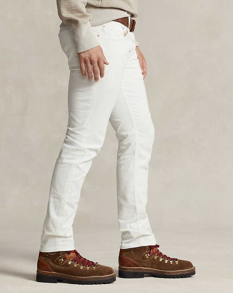 Pantalones Ralph Lauren Sullivan Slim Stretch Corduroy Hombre Blancos | OYWBTCJ-24 - vista 4