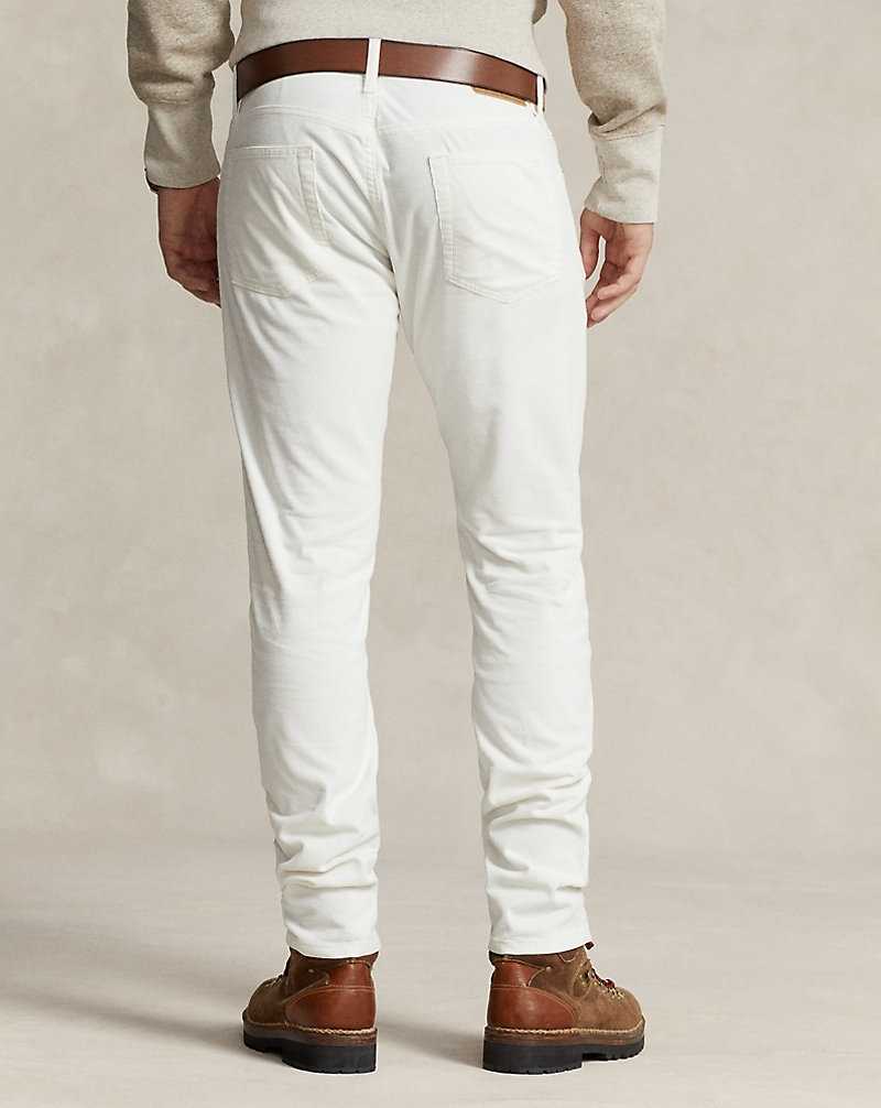 Pantalones Ralph Lauren Sullivan Slim Stretch Corduroy Hombre Blancos | OYWBTCJ-24 - vista 5