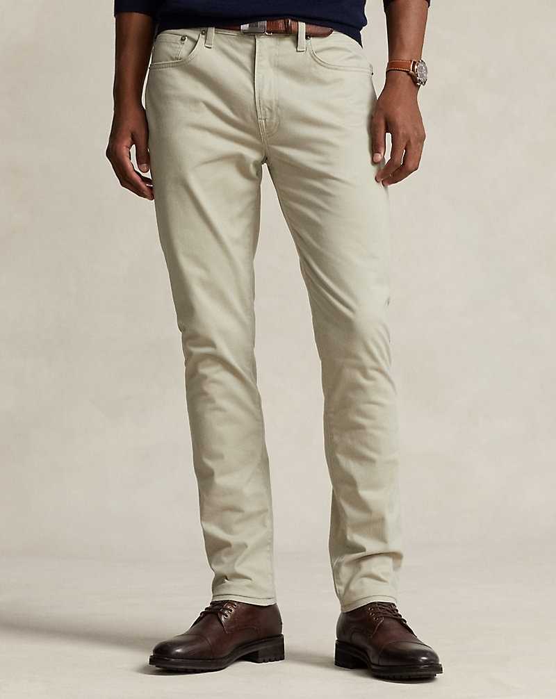 Pantalones Ralph Lauren Sullivan Slim Stretch Sateen Hombre Kaki | WKOXBMC-90 - vista 3