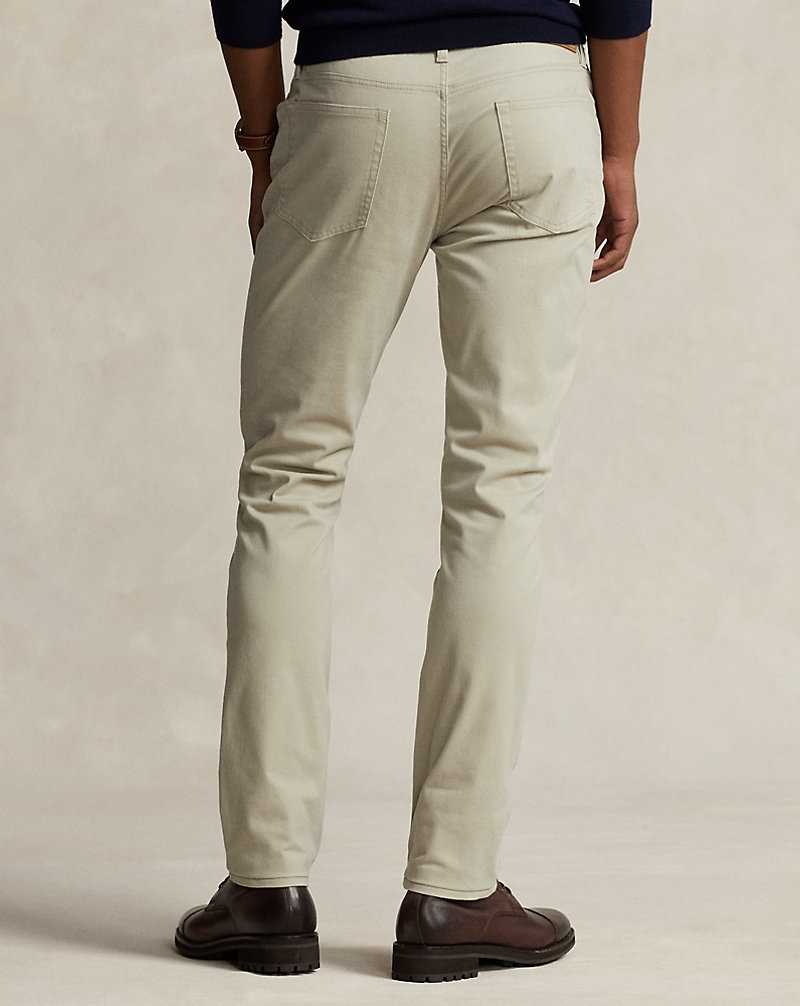 Pantalones Ralph Lauren Sullivan Slim Stretch Sateen Hombre Kaki | WKOXBMC-90 - vista 4