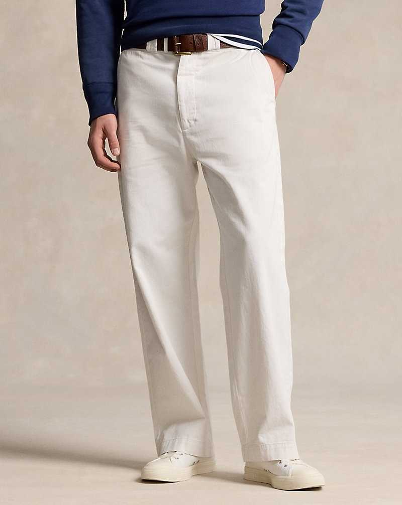 Pantalones Ralph Lauren The Big Chino Hombre Blancos | JPRYKHD-63 - vista 3