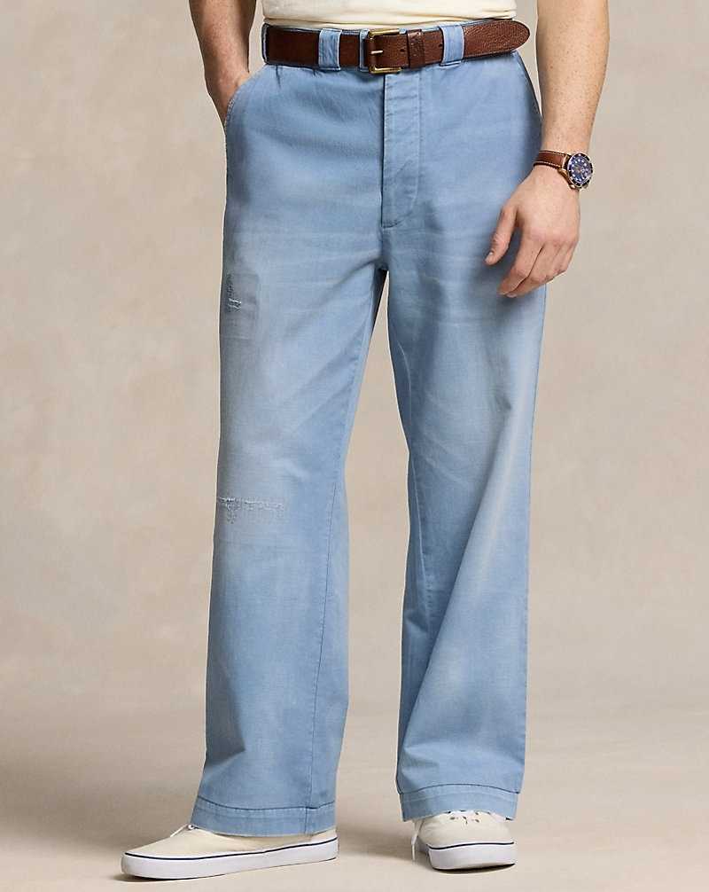 Pantalones Ralph Lauren The Big Chino Hombre Azules | RWSGLQA-10 - vista 3