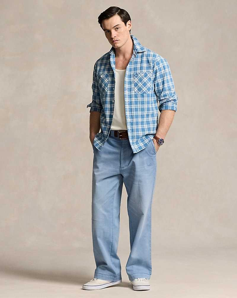 Pantalones Ralph Lauren The Big Chino Hombre Azules | RWSGLQA-10 - vista 1