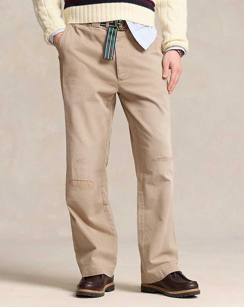 Pantalones Ralph Lauren The Big Chino Hombre Kaki | KCFQEDX-70 - vista 3
