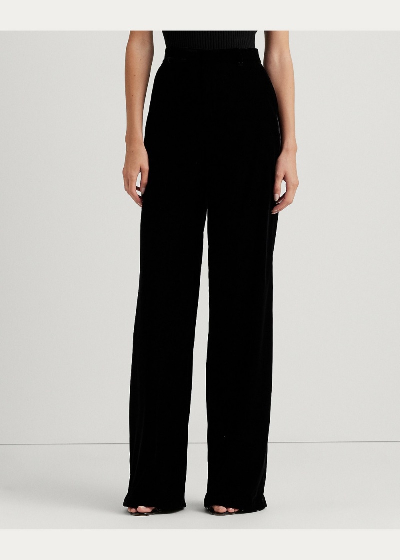 Pantalones Velvet Anchos-Leg Pant Mujer Negros | QCXO92417 - vista 2