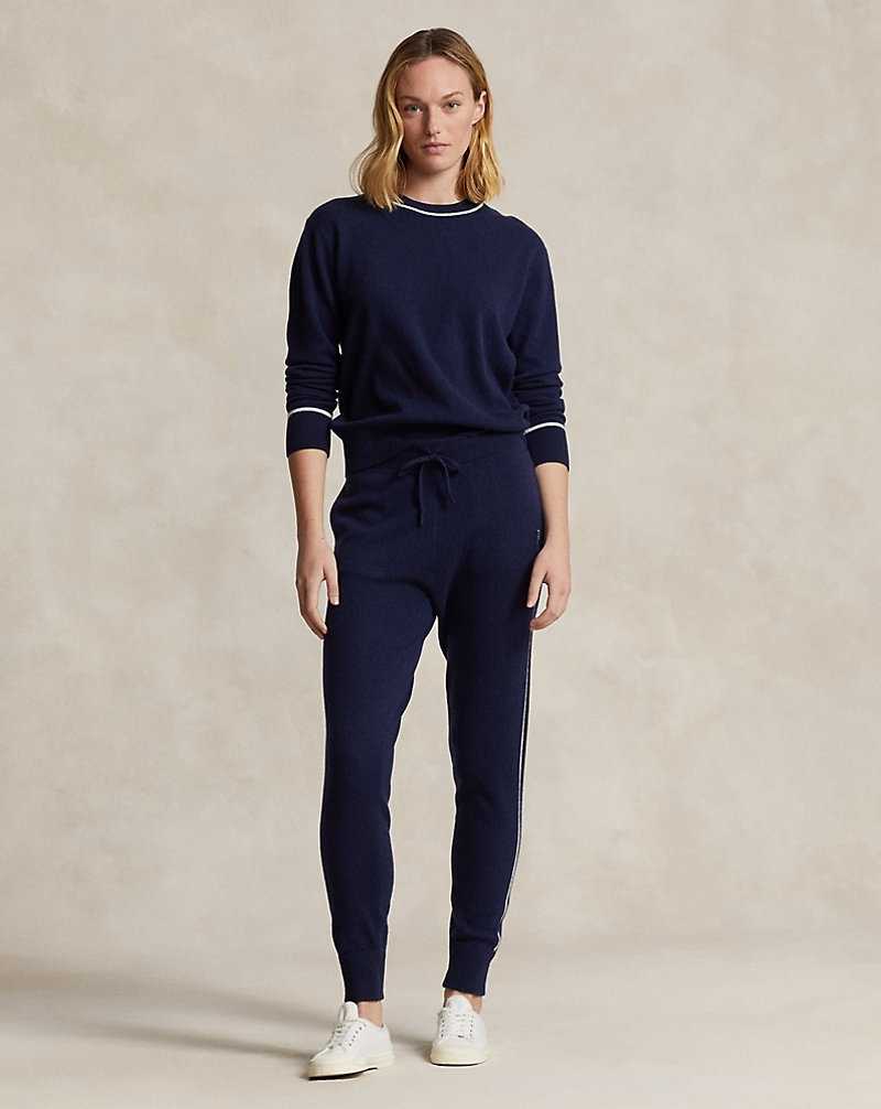 Pantalones Ralph Lauren Washable Cashmere jogging bottoms Mujer Azul Marino | VNZOABE-57 - vista 1