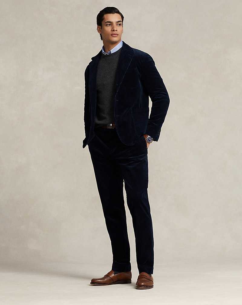Pantalones Ralph Lauren Washed Stretch Corduroy Hombre Azul Marino | IJROEZN-17 - vista 1