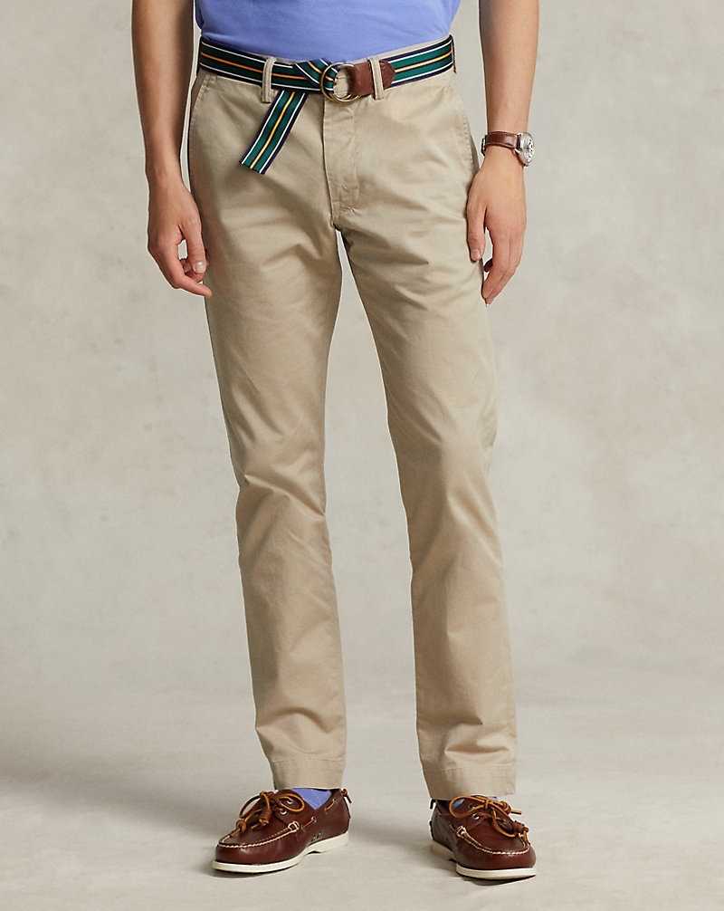 Pantalones Ralph Lauren Washed Stretch Slim Fit Chino Hombre Kaki | ZAFRXYB-28 - vista 3