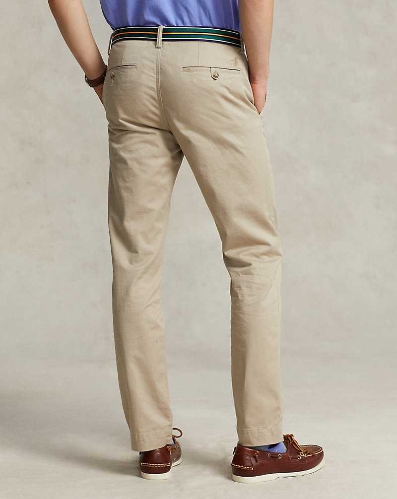 Pantalones Ralph Lauren Washed Stretch Slim Fit Chino Hombre Kaki | ZAFRXYB-28 - vista 4