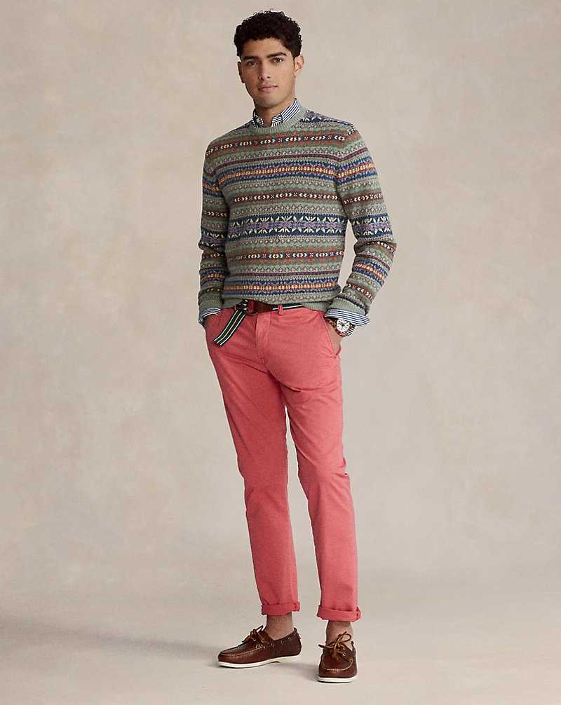 Pantalones Ralph Lauren Washed Stretch Slim Fit Chino Hombre Rojos | MXOWGVT-39 - vista 1