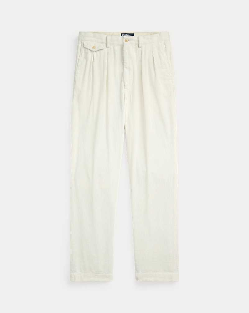 Pantalones Ralph Lauren Whitman Relaxed Fit Corduroy Hombre Creme | NCHJWBK-04 - vista 2