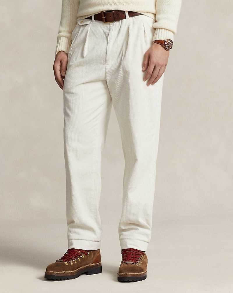 Pantalones Ralph Lauren Whitman Relaxed Fit Corduroy Hombre Creme | NCHJWBK-04 - vista 3