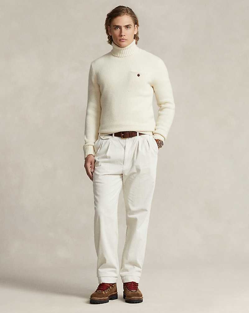 Pantalones Ralph Lauren Whitman Relaxed Fit Corduroy Hombre Creme | NCHJWBK-04 - vista 1