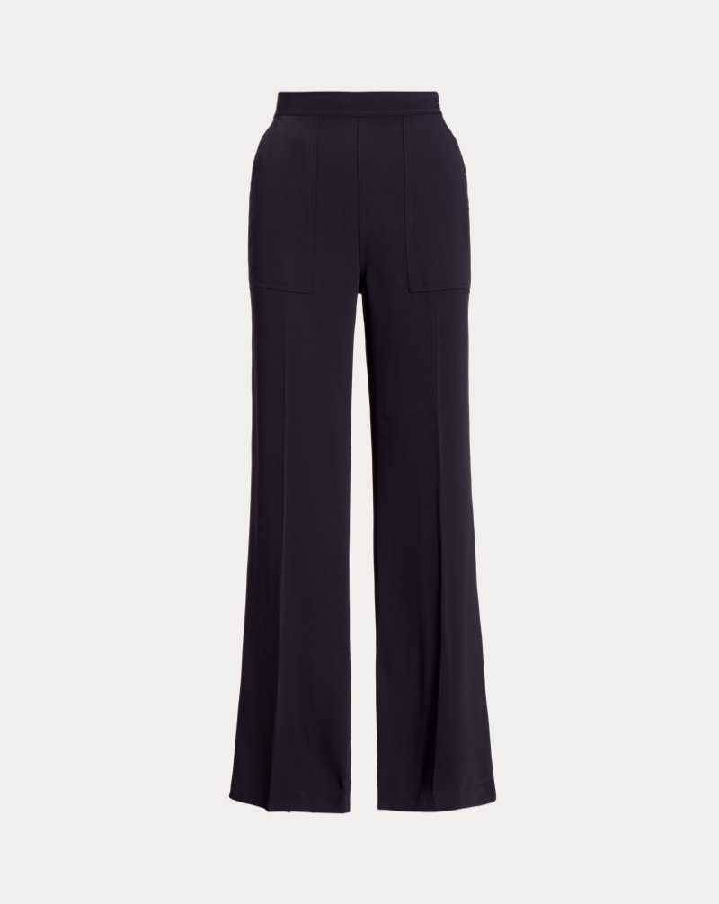 Pantalones Ralph Lauren Wide-Leg Mujer Azul Marino | FDBEIOX-42 - vista 2
