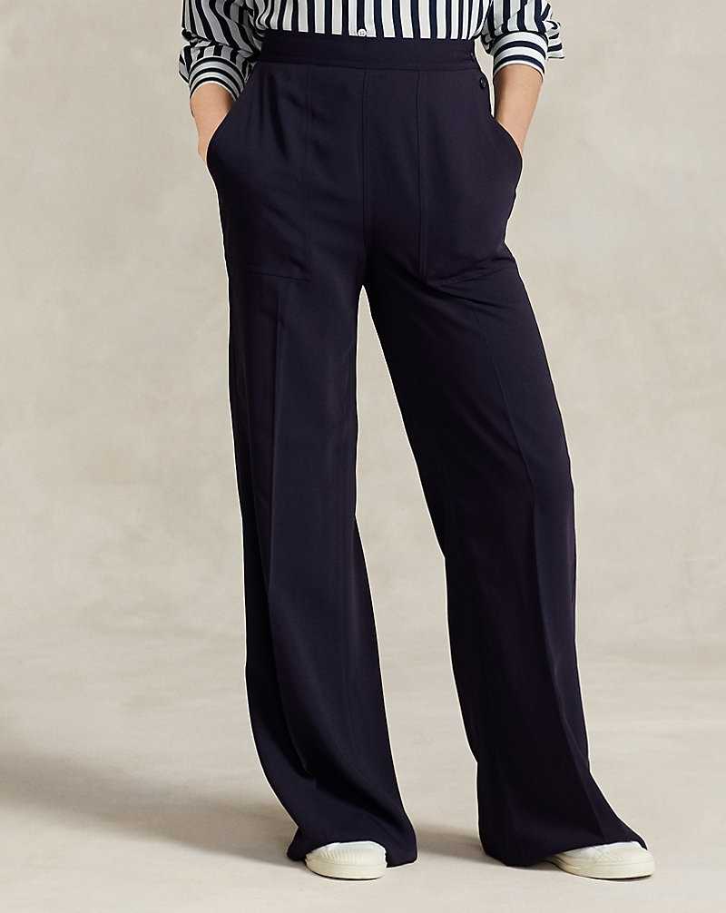 Pantalones Ralph Lauren Wide-Leg Mujer Azul Marino | FDBEIOX-42 - vista 3