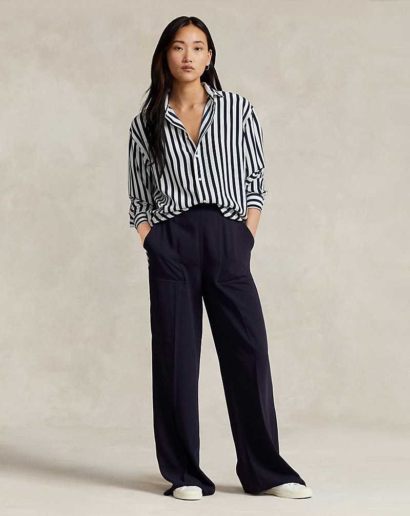 Pantalones Ralph Lauren Wide-Leg Mujer Azul Marino | FDBEIOX-42 - vista 1