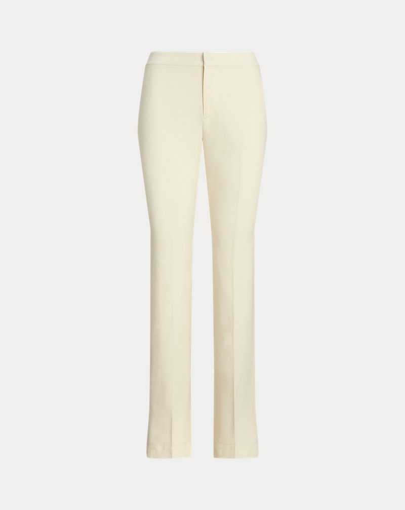 Pantalones Ralph Lauren Wool Crepe Straight-Leg Mujer Creme | YLIGOHD-39 - vista 2