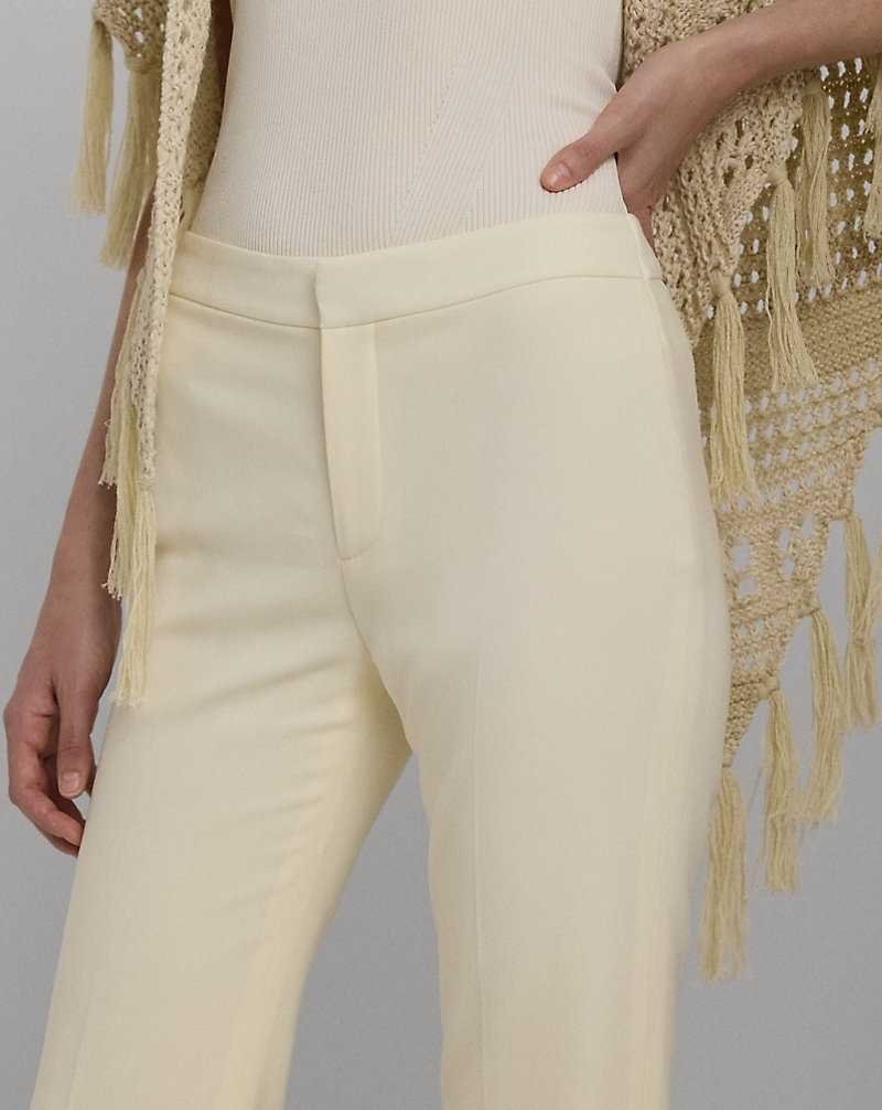 Pantalones Ralph Lauren Wool Crepe Straight-Leg Mujer Creme | YLIGOHD-39 - vista 5