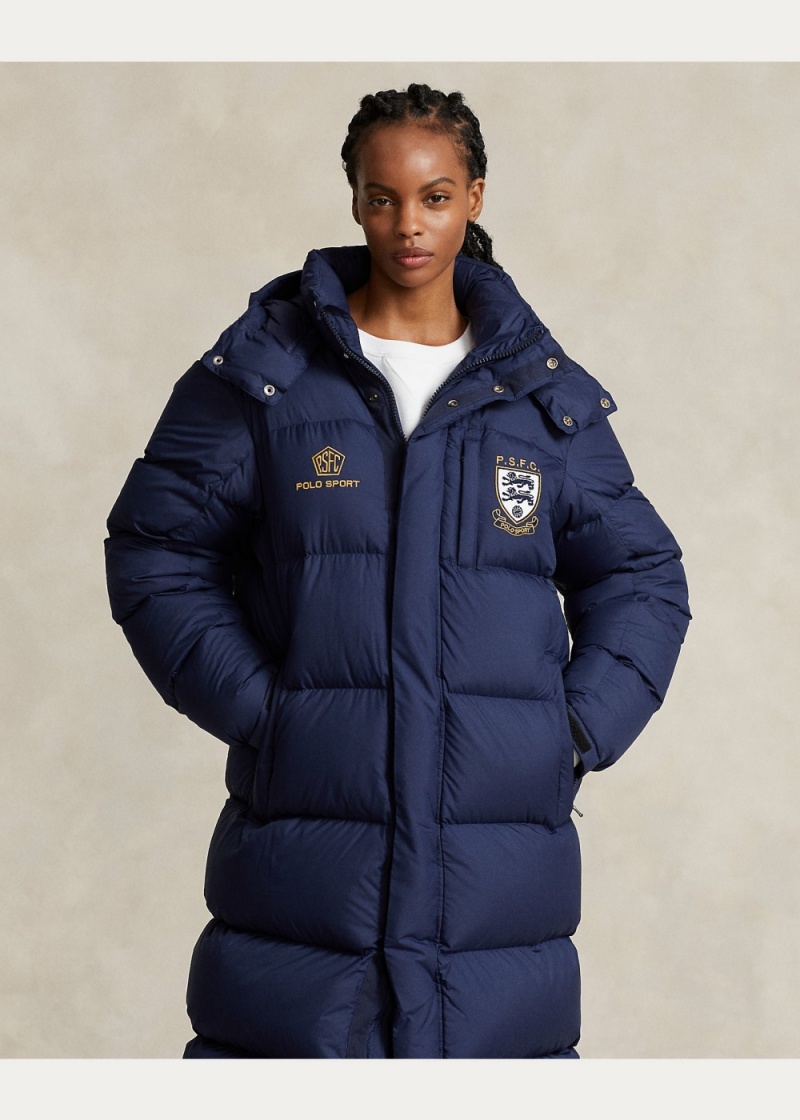Parka Polo Deporte Agua-Repellent Mujer Azul Marino | COVN91485 - vista 4