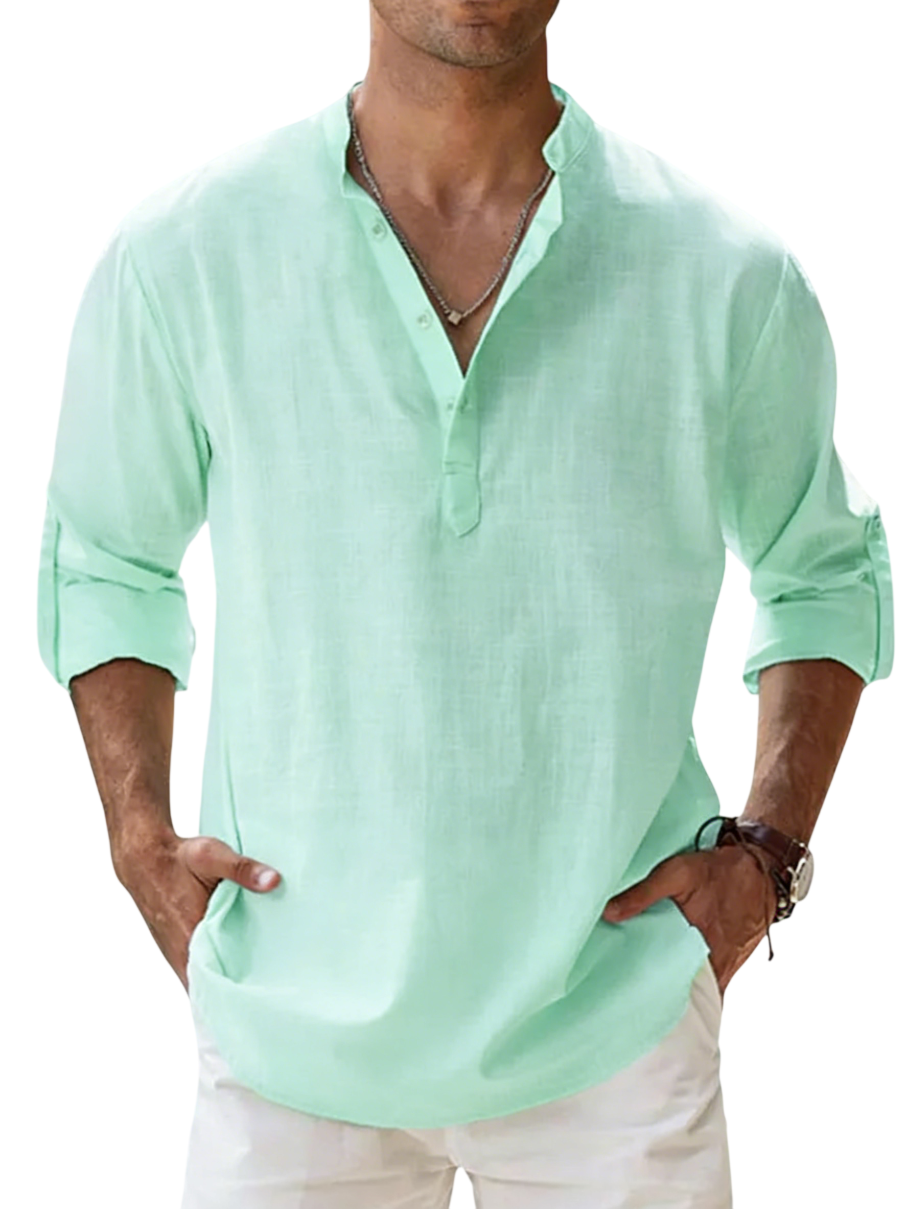 Camisa Coastal de lino para hombre