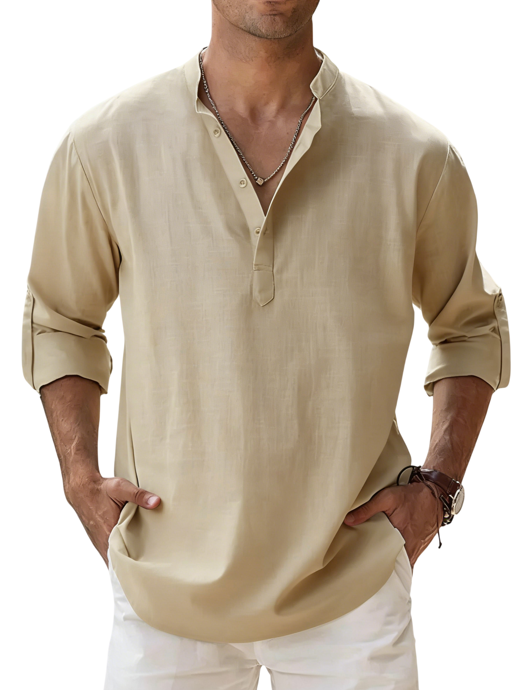 Camisa Coastal de lino para hombre