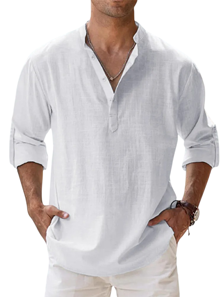 Camisa Coastal de lino para hombre