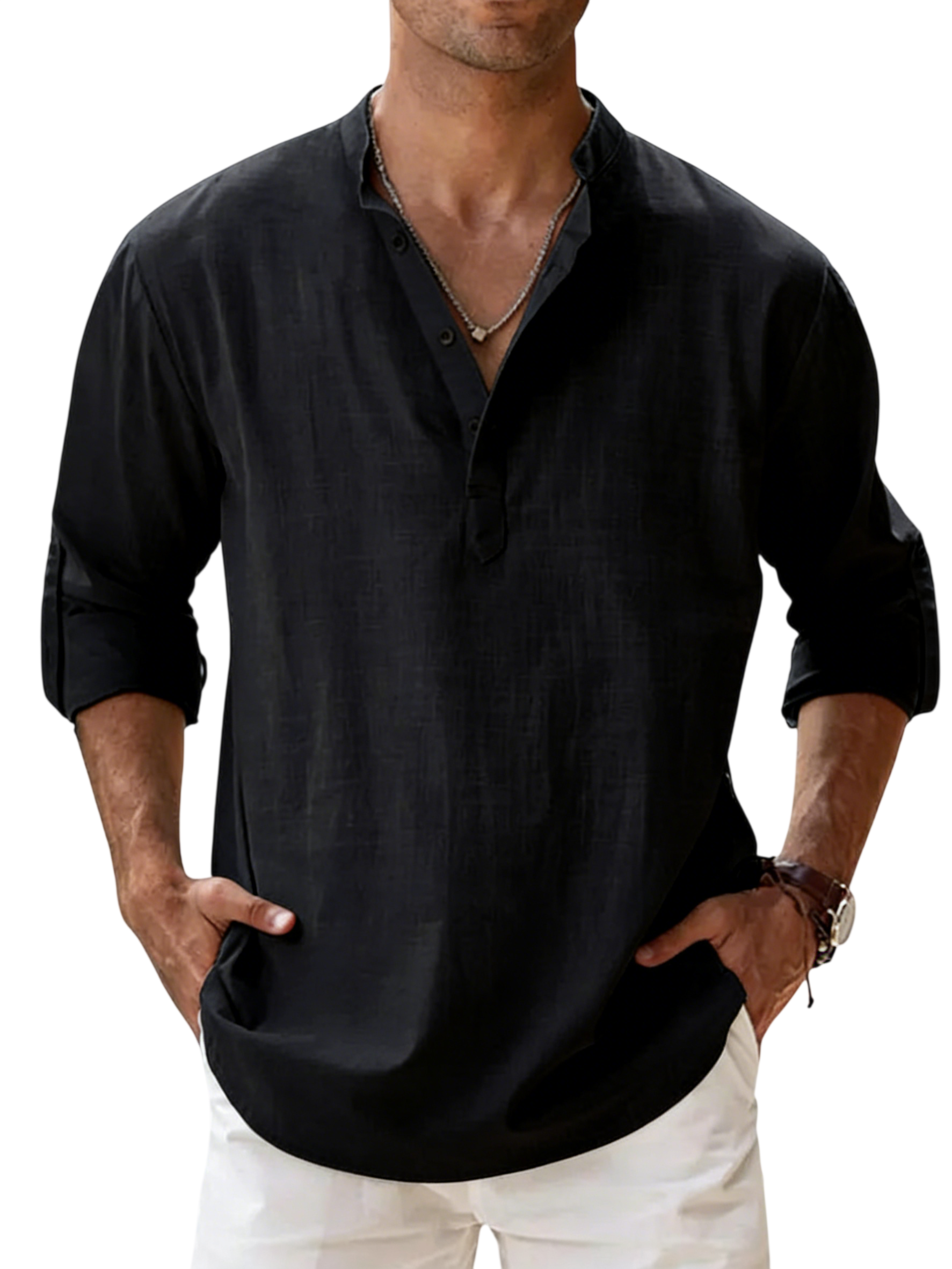 Camisa Coastal de lino para hombre