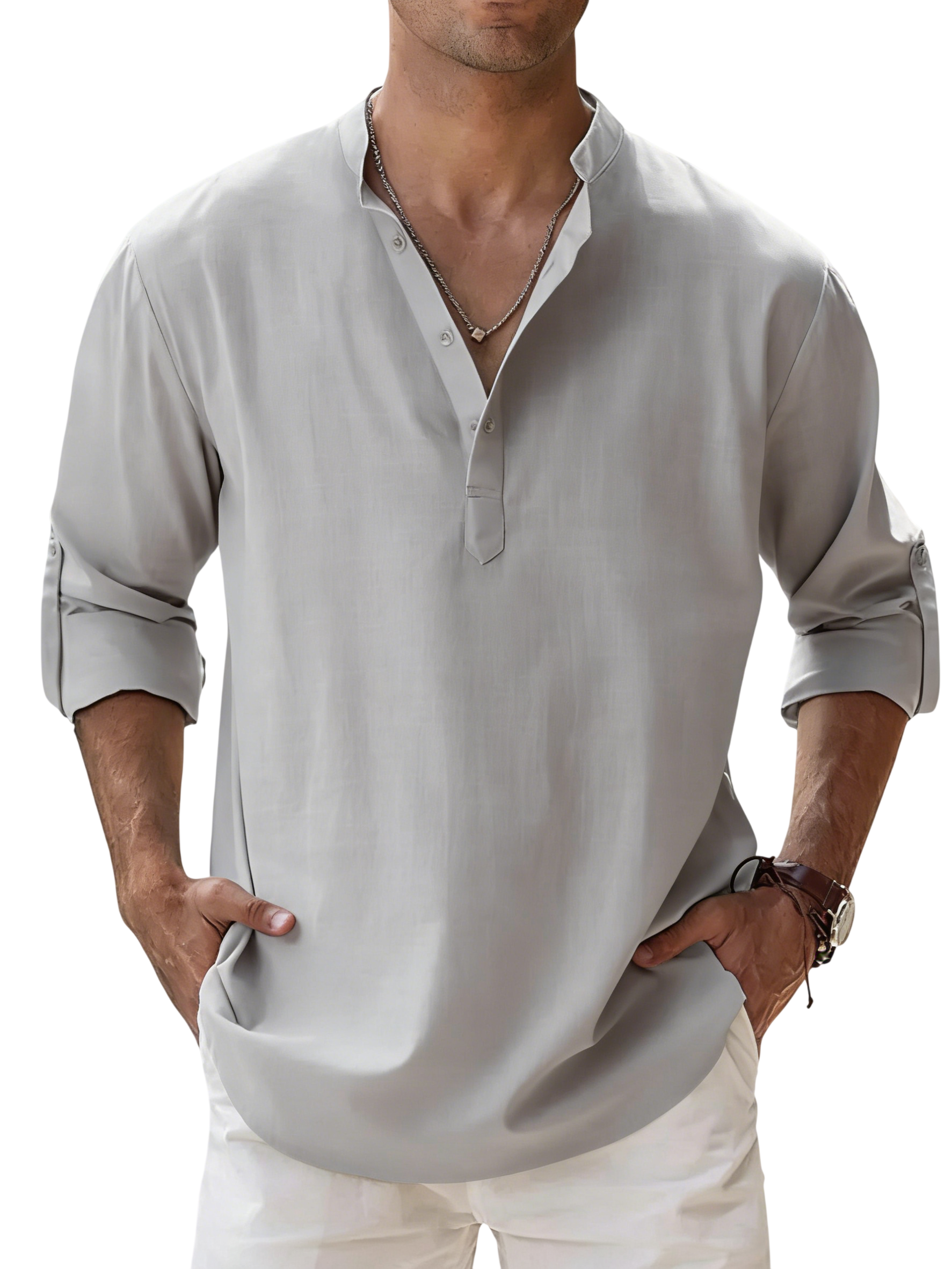 Camisa Coastal de lino para hombre