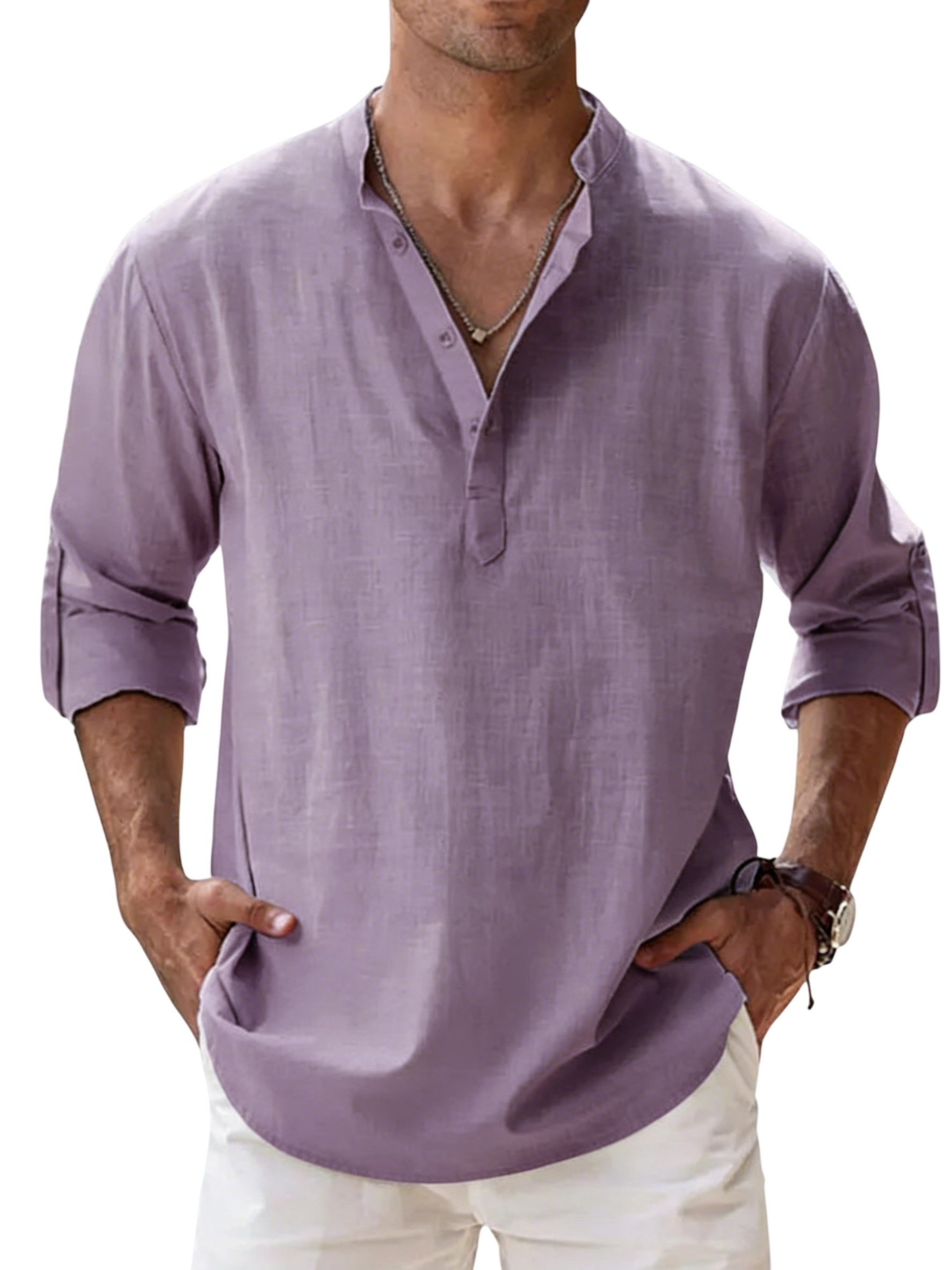 Camisa Coastal de lino para hombre