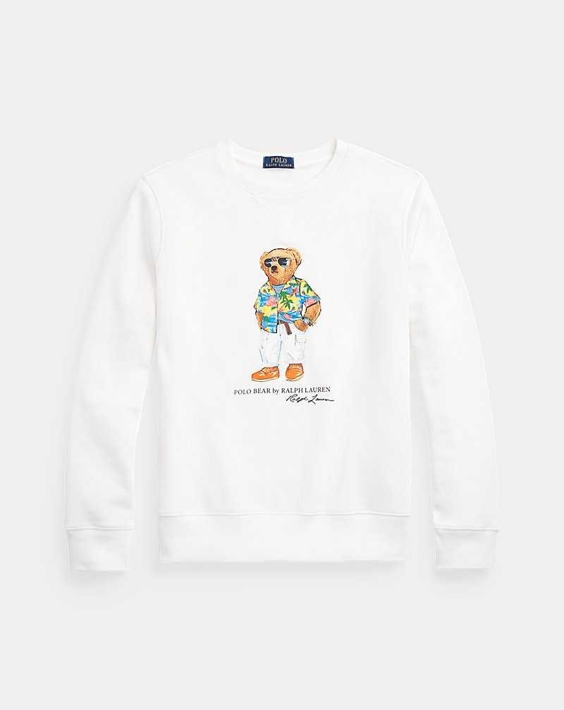 Pullover Ralph Lauren Bear Fleece Hombre Blancos | LXJGCWV-23 - vista 2