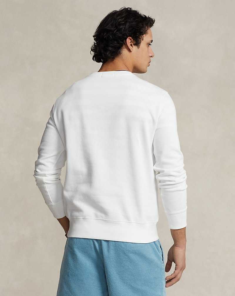 Pullover Ralph Lauren Bear Fleece Hombre Blancos | LXJGCWV-23 - vista 4